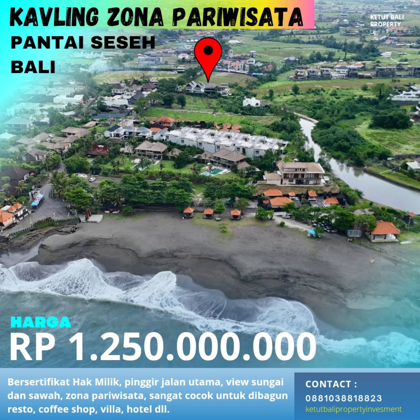 Tanah KAVLING ZONA PINK PANTAI SESEH CANGGU